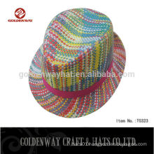 fashion kids fedora hats child girls new design paper straw hat
